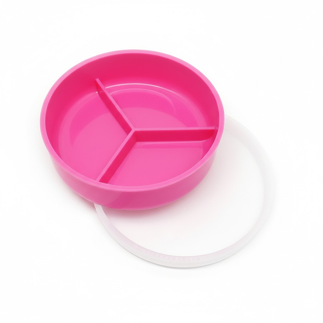 CAPSULA DE PETRY PLASTICA ROSA  10X2,5cm 3 DIVISÕES JON.png
